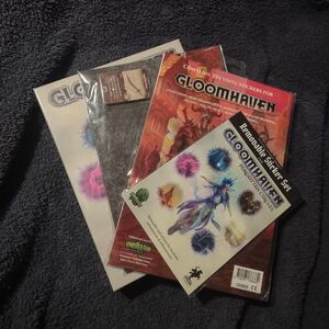 S/W NEW Gloomhaven Forgotten Circles, Solo Scenarios, and Removable Sticker Sets